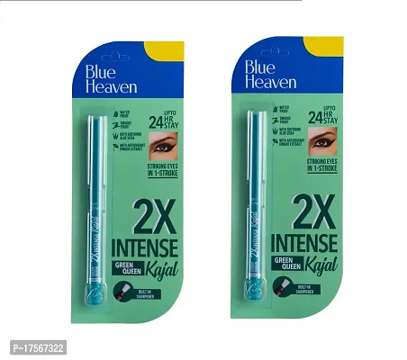 Blue Heaven 2x Intense Kajal, Green (Pack Of 2)