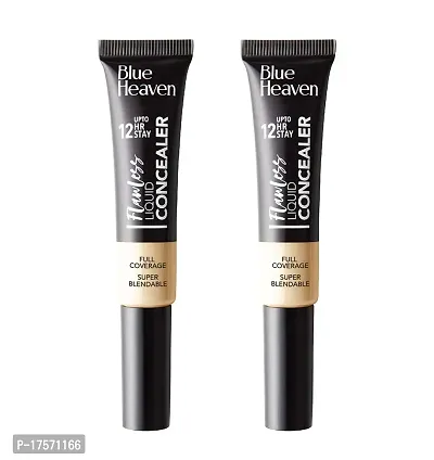 Blue Heaven Flawless Liquid Concealer, Vanilla 17 ml Each (Pack Of 2)