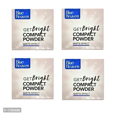 Blue Heaven Get Bright Compact Powder 16 g Each (Pack Of 4)