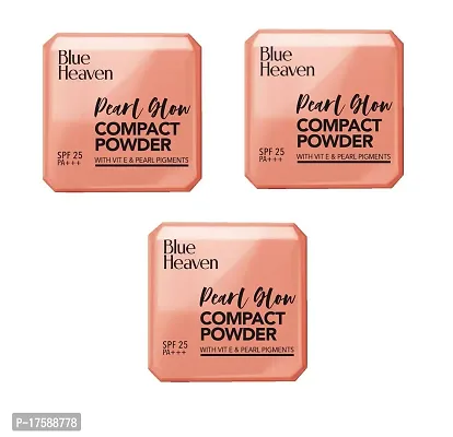 Blue Heaven Pearl Glow Compact Powder 9 g Each (Pack Of 3)