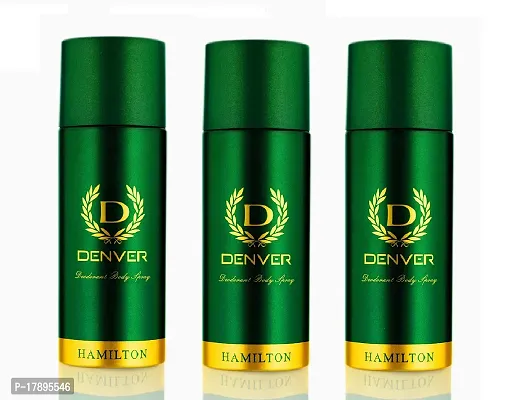 Denver Hamilton Deodorant For Man  Women 165 ml Each (Pack Of 3)