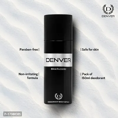 Denver Blackcode Deodorant For Man  Women 165 ml Each (Pack Of 2)-thumb4