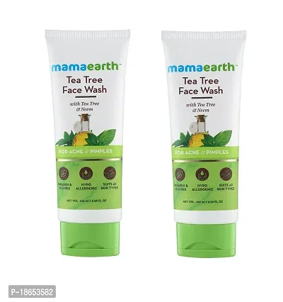 Mamaearh Tea Tree Face Wash For Acne  Pimples 100 ml Each (Pack Of 2)-thumb0