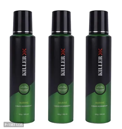 Killer Marine Deodorant For Man 150 ml Each (Pack Of 3)-thumb0