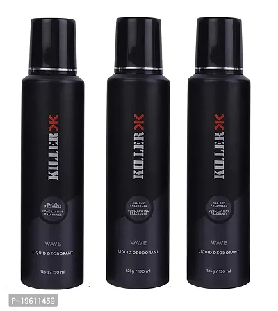 Killer Wave Deodorant For Man 150 ml Each (Pack Of 3)-thumb0