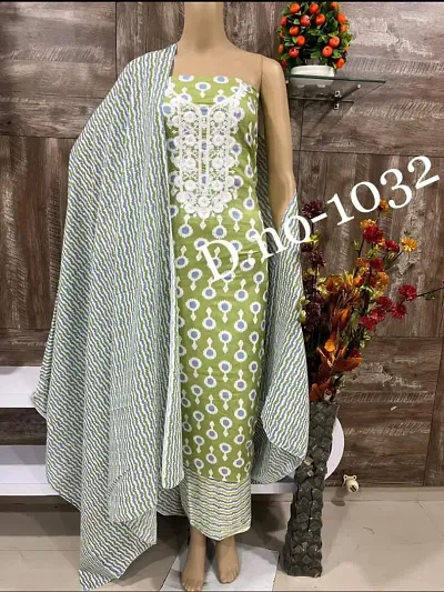 Fancy Cotton Unstitched Dress Material for Women