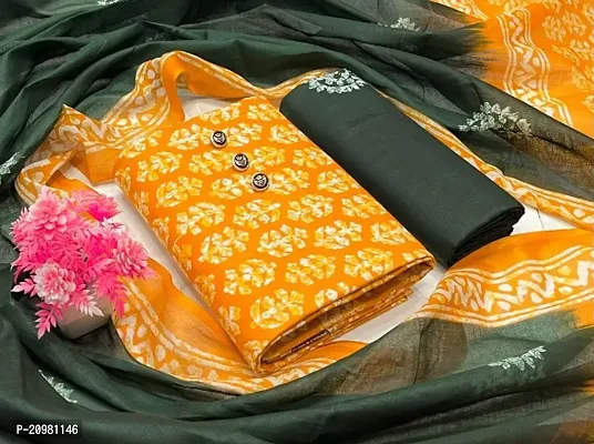 Safaa Women Cotton Woven Chikankari Design Unstitched Dress Material W –  Safaa World