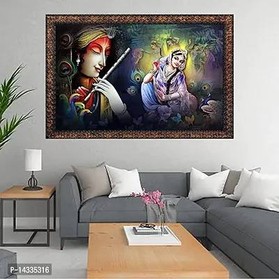 Beautiful Radha Krishan Wall Painting, Multicolour, Abstract, 55 x 76 cm-thumb2