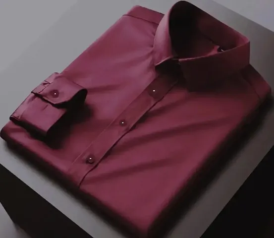 Maroon colour Man Cotton shirt