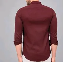 Maroon colour Man Cotton shirt-thumb2