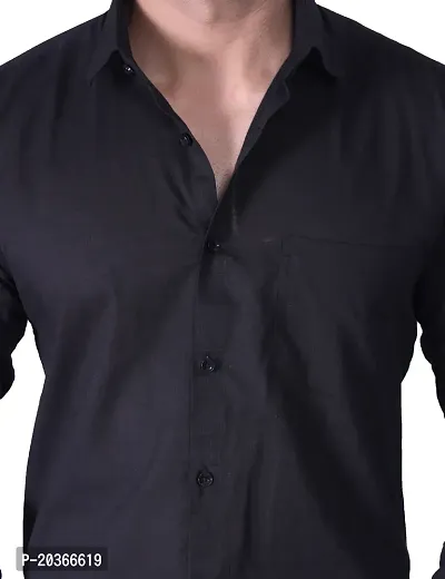 Mens Solid Casual Shirt-thumb2