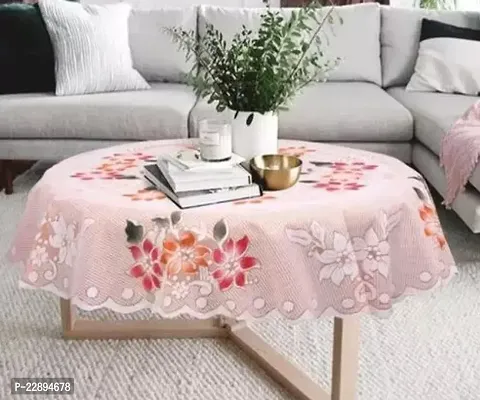 Beautiful Pink Cotton Blend  Round Table Cover