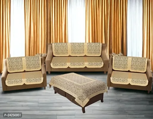 Attractive Home Decor 5 Seater Sofa Cover Set with Table Cover