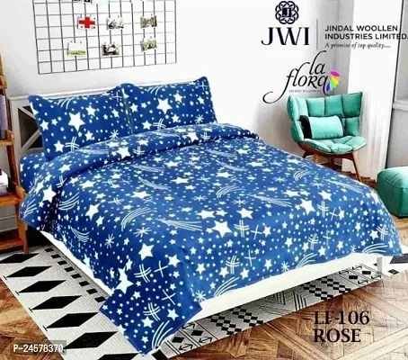 Classic Polycotton Printed Bedsheet with Pillow Covers