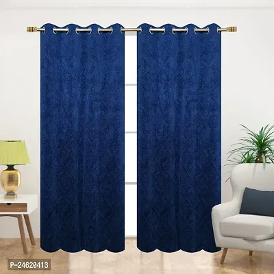 Heavy Soft Room Darkening Velvet Door Curtain 4*7 feet-thumb0