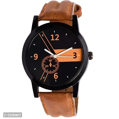 Varni Retail Brown Sports Leather Wrist Watch for Boys and Men Analog Watch - for Boys-thumb0