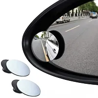 3 R-240 Car Glass Mirror Blind Spot 360deg Mirror for Car (round 2-Pcs)-thumb3