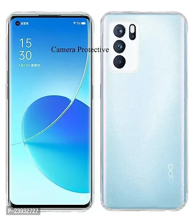 ZAMN - Transparent Silicon Soft Case Compatible For OPPO RENO 6 5G ( Pack of 1 )-thumb0