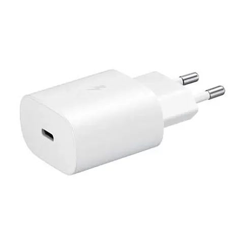 ZAMN - 25W USB-C Travel Adapter for SAMSUNG SMARTPHONES (White, Without Cable)