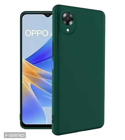 ZAMN - GREEN Silicon Soft Case Compatible For OPPO A17K 4G ( Pack of 1 )-thumb0