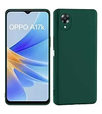 ZAMN - GREEN Silicon Soft Case Compatible For OPPO A17K 4G ( Pack of 1 )-thumb1