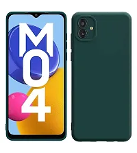 ZAMN - GREEN Silicon Soft Case Compatible For SAMSUNG GALAXY M04 ( Pack of 1 )-thumb1