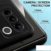 ZAMN - BLACK Silicon Soft Case Compatible For VIVO V27 ( Pack of 1 )-thumb1