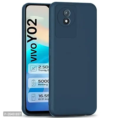 ZAMN - BLUE Silicon Soft Case Compatible For VIVO Y02T ( Pack of 1 )-thumb0