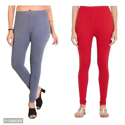 Buy TICOSS Womens Red and Grey Ethinic Churidar Free Size Legging