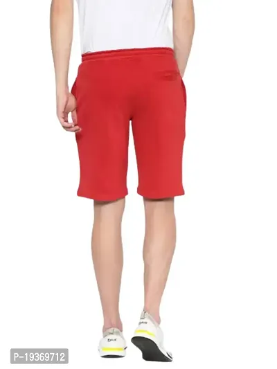 Red Solid Shorts for Man 2 Sided Pocket, Drawstring Waist nikker for Men Cotton nikker for Men Sports Casual wear Solid Shorts for Men-thumb4