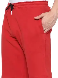 Red Solid Shorts for Man 2 Sided Pocket, Drawstring Waist nikker for Men Cotton nikker for Men Sports Casual wear Solid Shorts for Men-thumb1