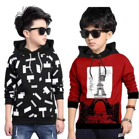 Kids Hoodies Full Sleeves Regular Fit Cotton Fabric