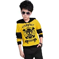 Trendy Printed Regular Fit Hooded Casual T-shirt for Boys Pack of 2-thumb4