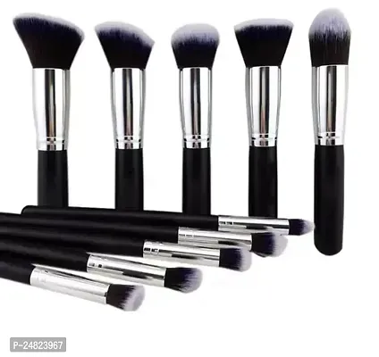 Useful Professional Premium 10 Piece Makeup Brushes - Foundation, Contour, Lip, Concealer, Eyebrow, Blush, Powder, Eyeshadow Blending Brush-thumb0