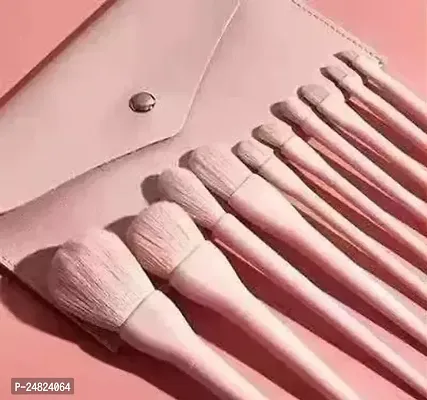 Useful Professional Makeup Brushes In Lady Wallet Free Orange Shade