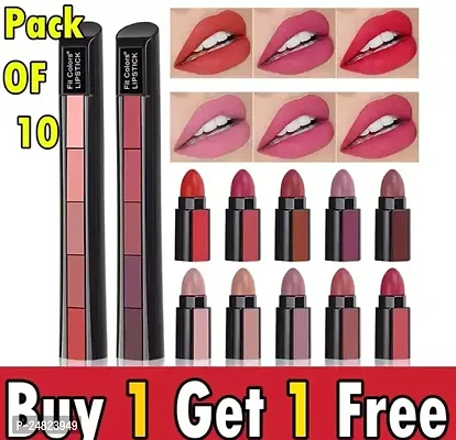 Useful 5 In 1 Lipstick 10 Piece Multicolour Lipstick