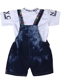 Evergreen Kids Wear Romper  Dungaree Jumpsuit Blue Outfits for Newborn Babies Boys  Girls Blue White-thumb3