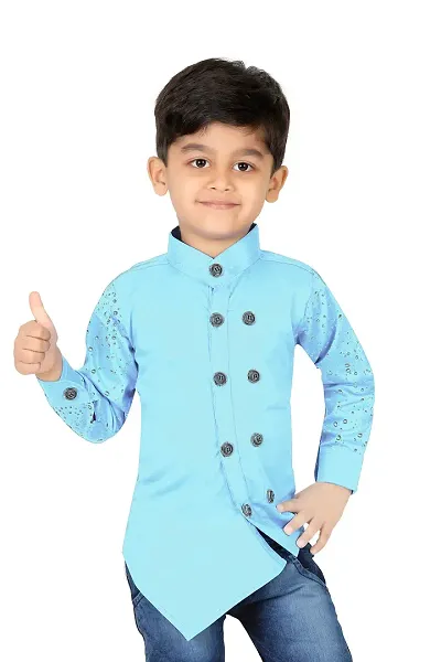 Evergreen Boy's Shirt - Regular Fit, Full Sleeves Straight Collared Neck, Shirts for Casual Wear For Boys and Kids