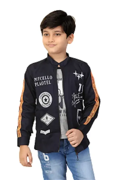 Evergreen Boys Hooded Neck, Zipper and Round Neck Jacket.