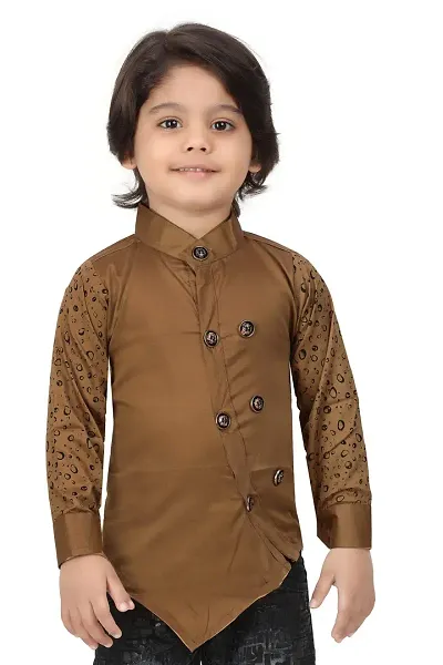 Evergreen Boy's Shirt - Regular Fit, Full Sleeves Straight Collared Neck, Shirts for Casual Wear For Boys and Kids 5 to years