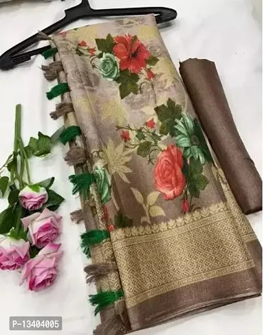 Stylish Art Silk   Saree with Blouse piece-thumb0