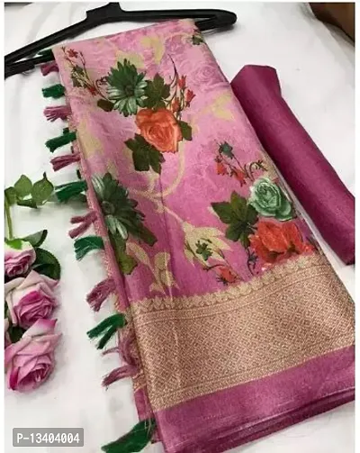 Stylish Art Silk   Saree with Blouse piece-thumb0