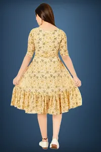 Yellow Georgette A Line Dress-thumb1