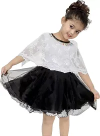 Baby Girls Midi/Knee Length Party Dress  (White, Fashion Sleeve)-thumb1