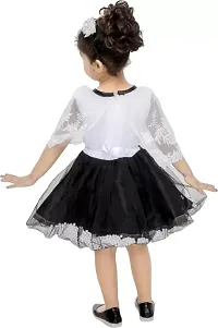 Baby Girls Midi/Knee Length Party Dress  (White, Fashion Sleeve)-thumb3