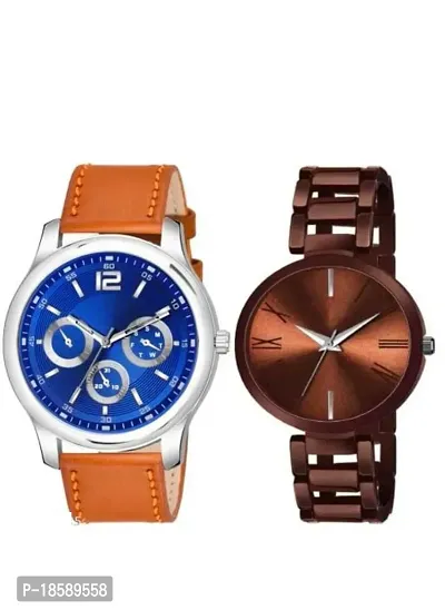 Stylish Synthetic Leather  Watches For Women Combo Of 2-thumb0