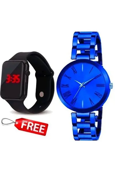 Stylish Alloy Watches For Women Combo Of 2