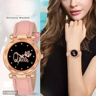 Stylish Synthetic Leather  Watches For Women-thumb0