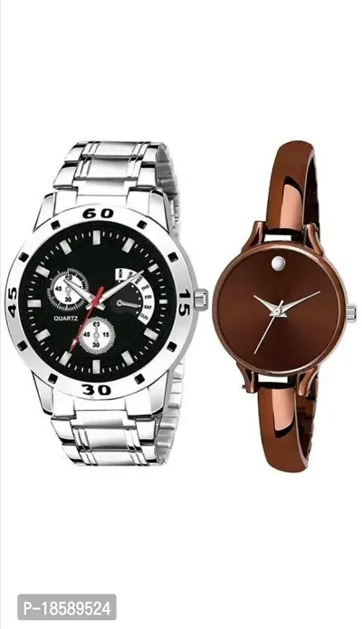 Stylish Metal  Watches For Women Combo Of 2-thumb0