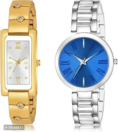 Stylish Metal  Watches For Women Combo Of 2-thumb0